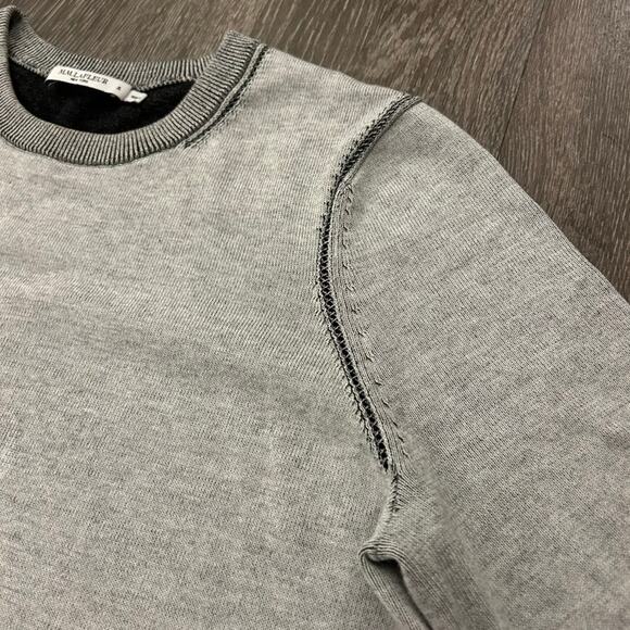 EUC MM LaFleur Becca Pointelle Cotton Silk Knit Tee Gray Medium Short Sleeve Top - Picture 7 of 16